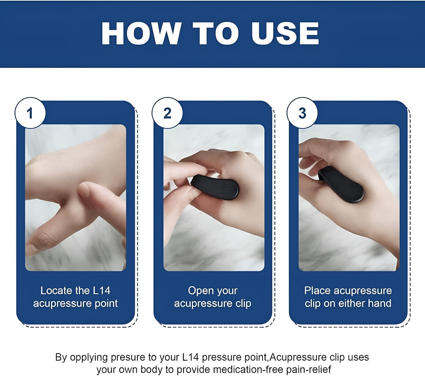 SR Pack of 2 Sugar Control Acupressure Clip for Diabetics Sugar Control LI4 Acupressure Point Clip Headache Relief Products Migraine &Tension Relief