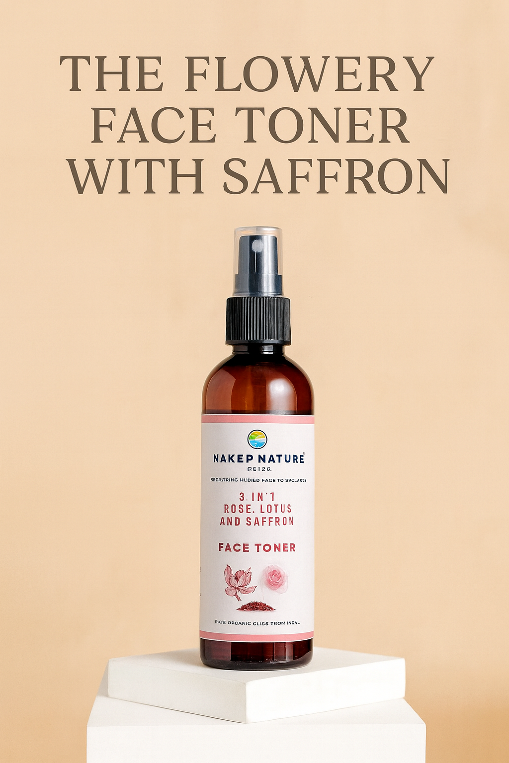 3 in 1 Floral Face Toner with Rose, Lotus and Saffron (102 ml)