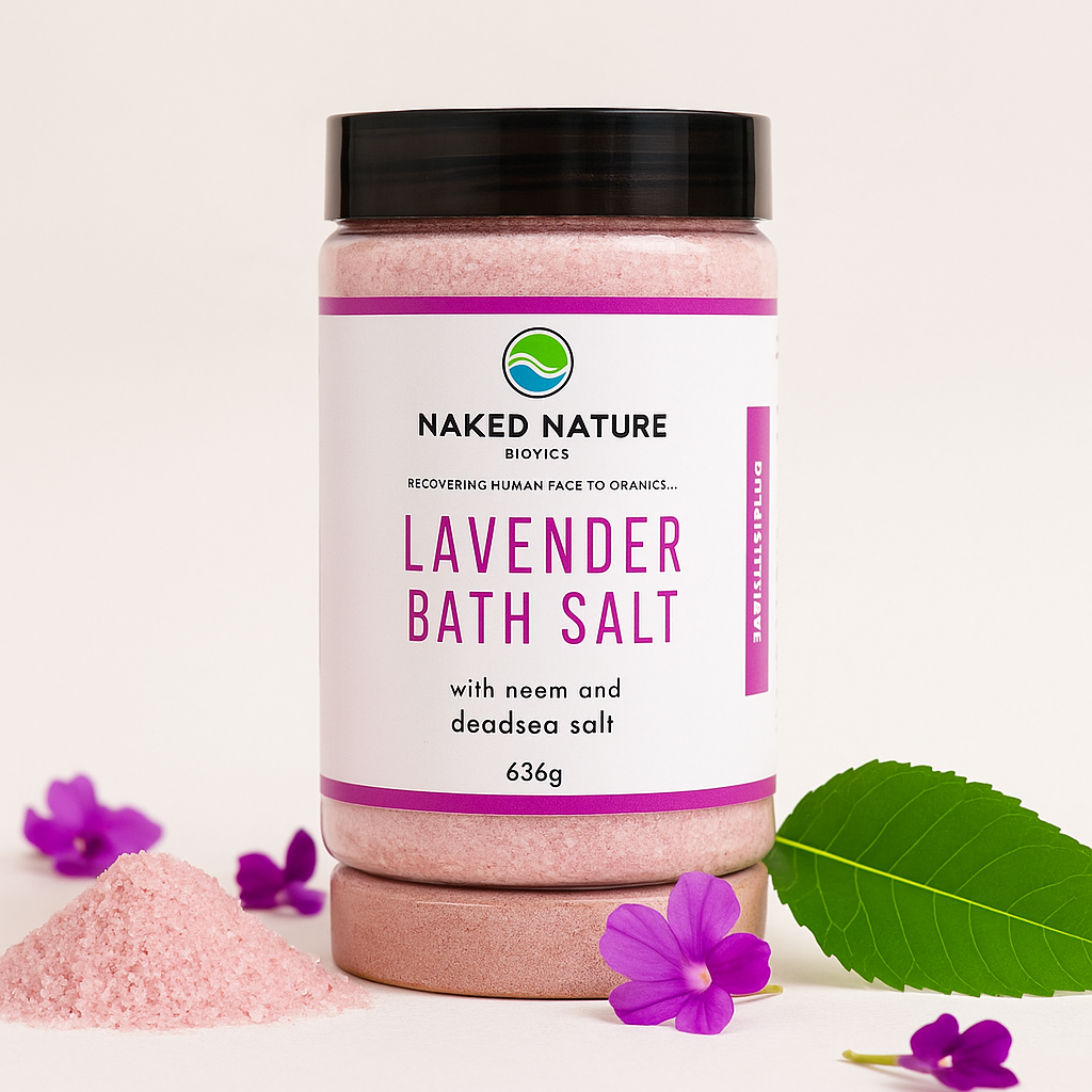 Lavender Bath Salt (636G) - For Foot Soak, Cures Dark Foot, Anti-Fungal and Relieves Body Ache.
