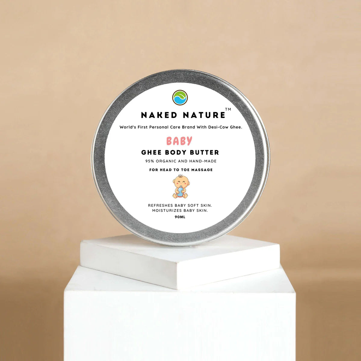 Baby Ghee Body Butter (90 ml) - For Massage, Baby Soft Skin and Moisturise Baby Skin.