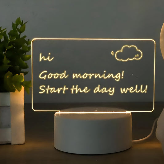 Magic LED Message Writing Lamp ✍️✨ | Personalized Acrylic Light Board | USB Night Light 🌙
