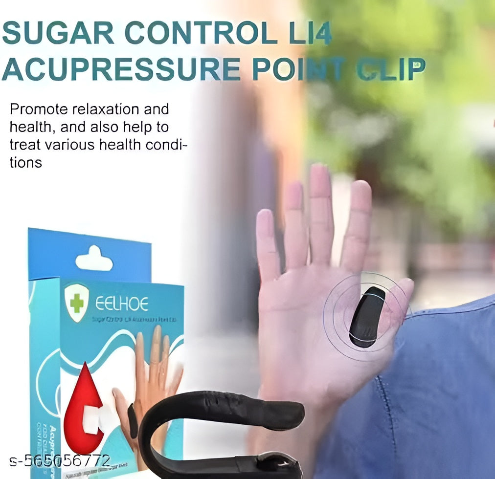 SR Pack of 2 Sugar Control Acupressure Clip for Diabetics Sugar Control LI4 Acupressure Point Clip Headache Relief Products Migraine &Tension Relief