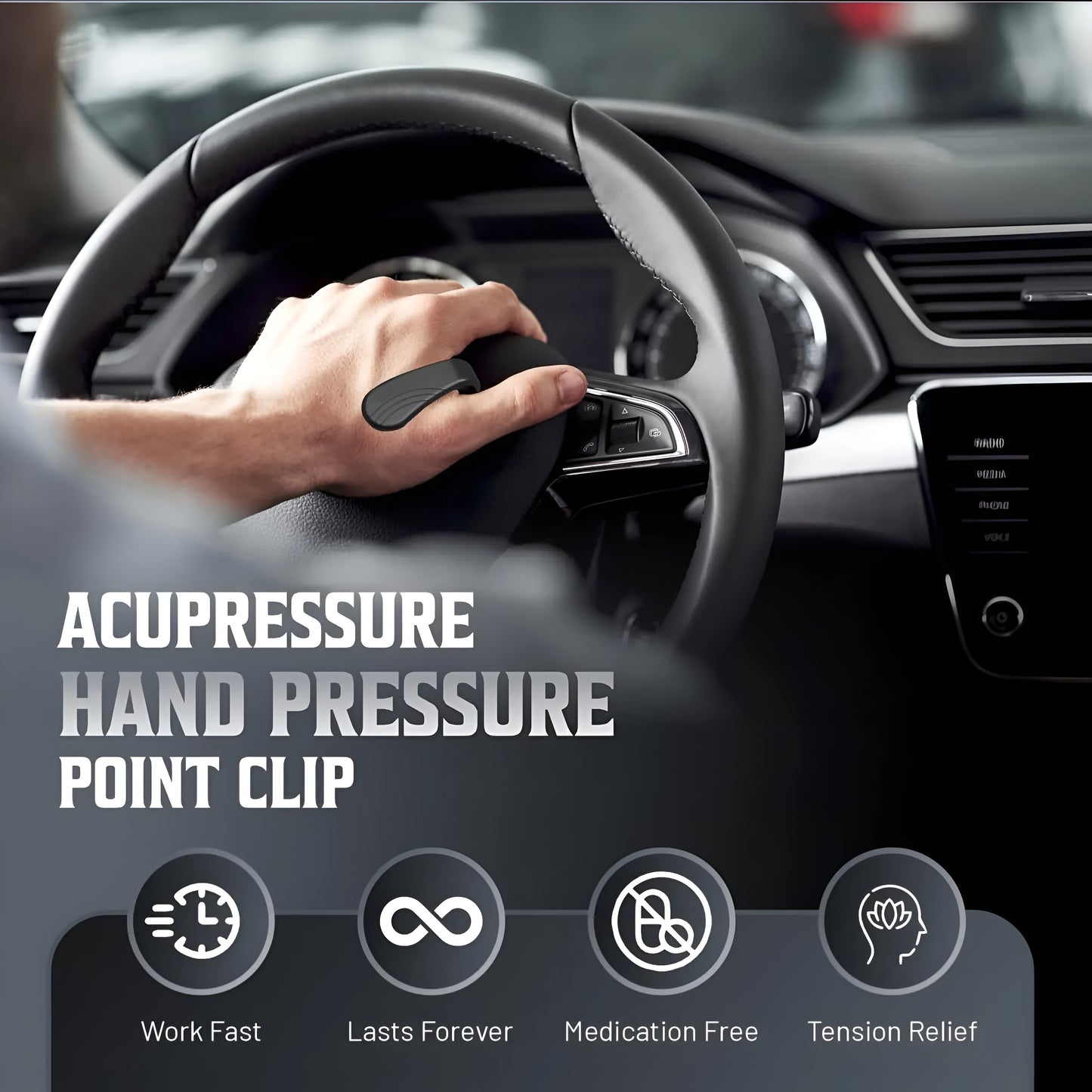 SR Pack of 2 Sugar Control Acupressure Clip for Diabetics Sugar Control LI4 Acupressure Point Clip Headache Relief Products Migraine &Tension Relief