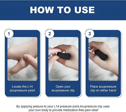 SR Pack of 2 Sugar Control Acupressure Clip for Diabetics Sugar Control LI4 Acupressure Point Clip Headache Relief Products Migraine &Tension Relief