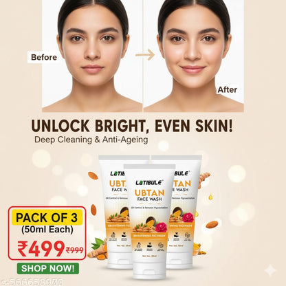 Latibule Ubtan Face Wash – Pack 0f 3