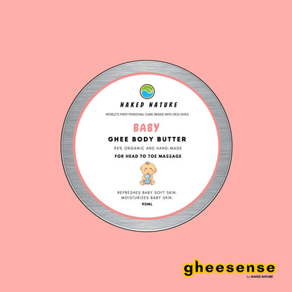 Baby Ghee Body Butter (90 ml) - For Massage, Baby Soft Skin and Moisturise Baby Skin.