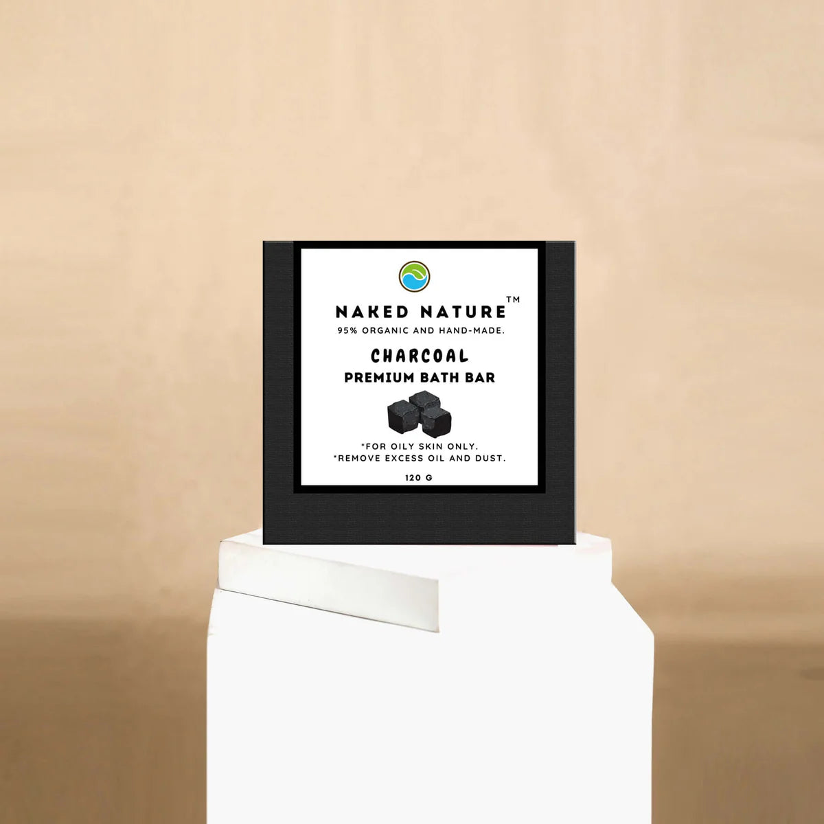 Charcoal Soap (120 g) - For Oily Skin, Removes Skin Dirt and Gives Clear Skin.