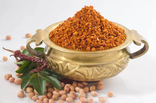 🥜 100% Organic Hand-Ground Peanut Pudi (Groundnut Chutney Powder) (100g)