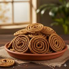 🌀 100% Organic Homemade Ragi Chakli (Ragi Murukku) (250g)