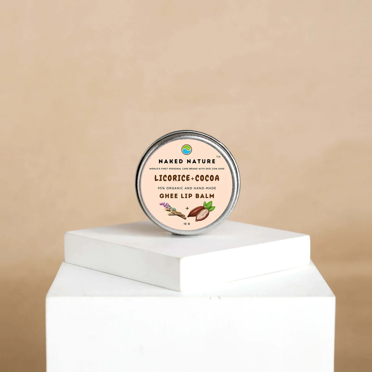 Licorice, Cocoa Ghee Lip Balm - For Lip Pigmentation and Cures Chapped Lips.