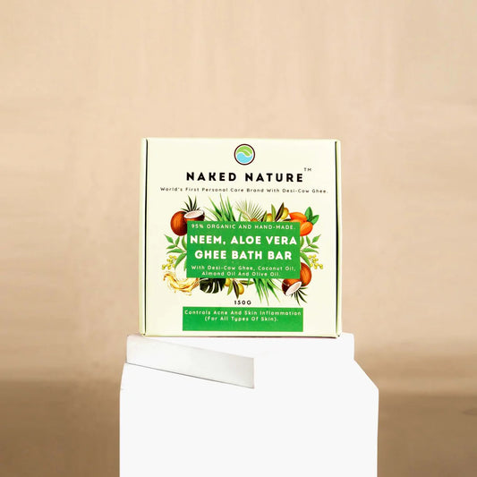 Neem, Aloevera Ghee Bath Bar (Soap) 150G- For Dry, Acne-Prone and Inflammatory Skin