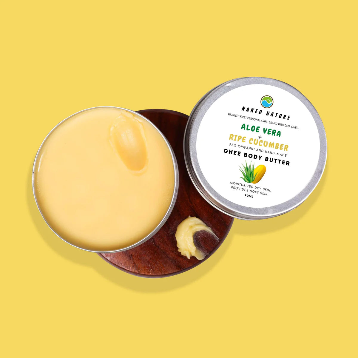 Ghee Body Butter (Ripe Cucumber + Aloevera) - For Dry Skin