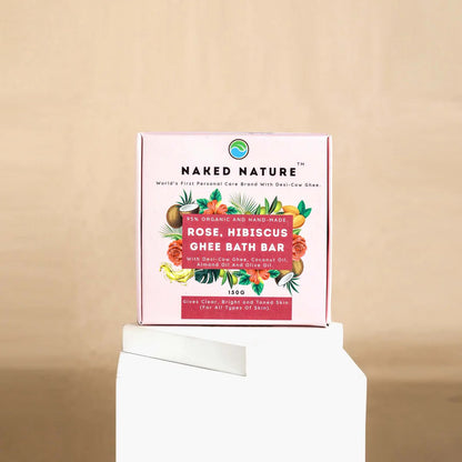 Rose, Hibiscus Ghee Bath Bar (Soap) 150 G